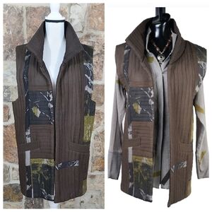 Kiss of the Wolf Hand Painted Wearable Art Silk Vest